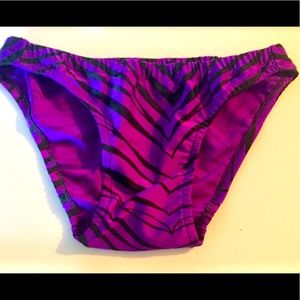 Hsemaska Purple Zebra Bikini Spandex Swimwear